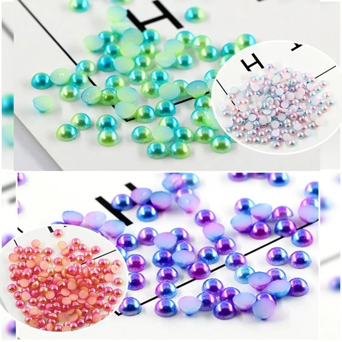 imitation half pearl beads